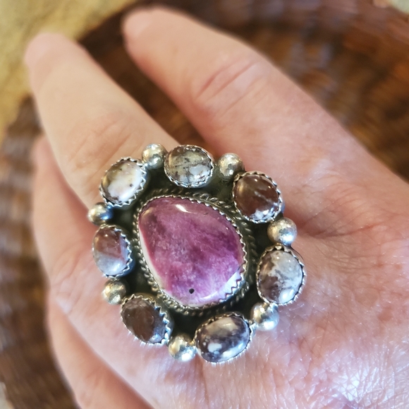 🛑SOLD🛑Navajo Spiny Oyster Turquoise Ring - Picture 6 of 6